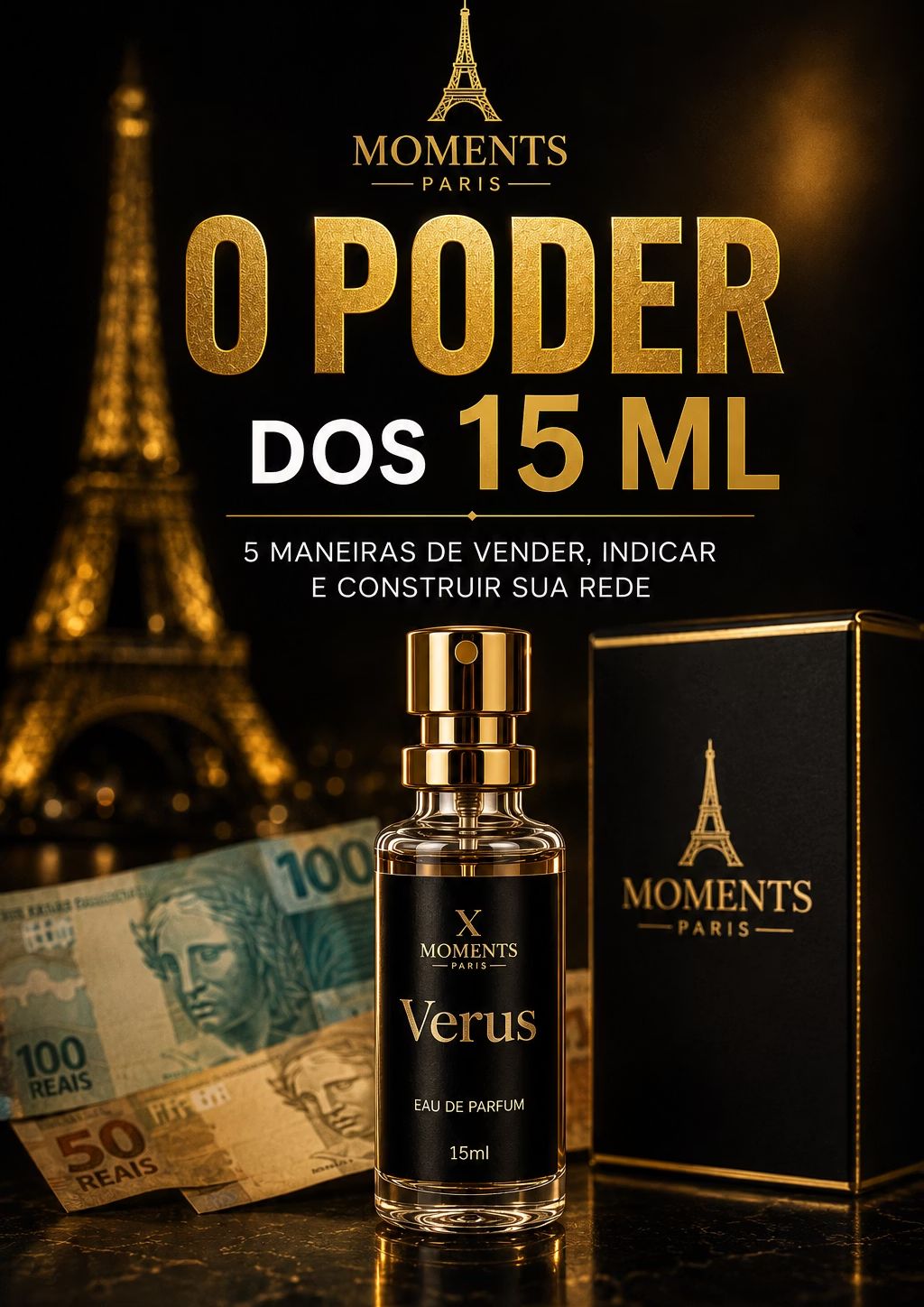 Capa de O Poder dos 15 ml: cinco maneiras de vender, indicar e construir sua rede